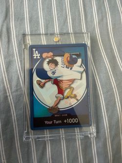one piece x dodgers trading card