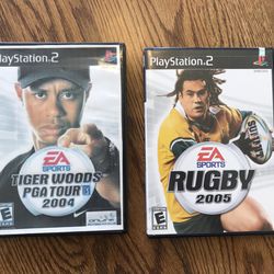 PlayStation 2 (PS2) Game - Tiger Woods or Rugby