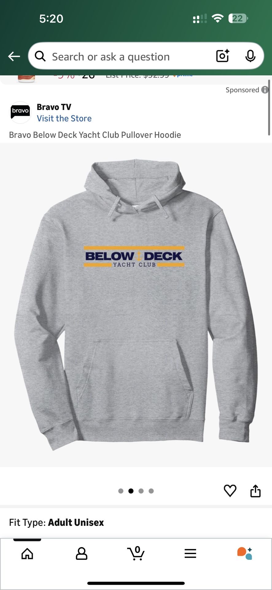 Below Deck Hoodie NEW Small