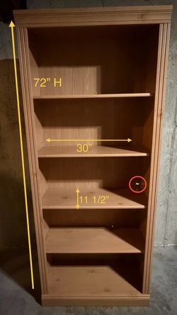 Bookcase 72" Tall 5-Shelf