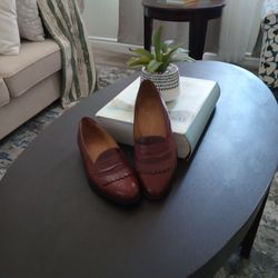 Allen Edmonds Wakefield Leather Wingtip Kiltie Brown Slip On Loafers