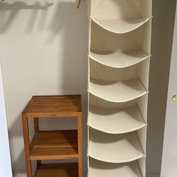 Canvas hanging closet organizer