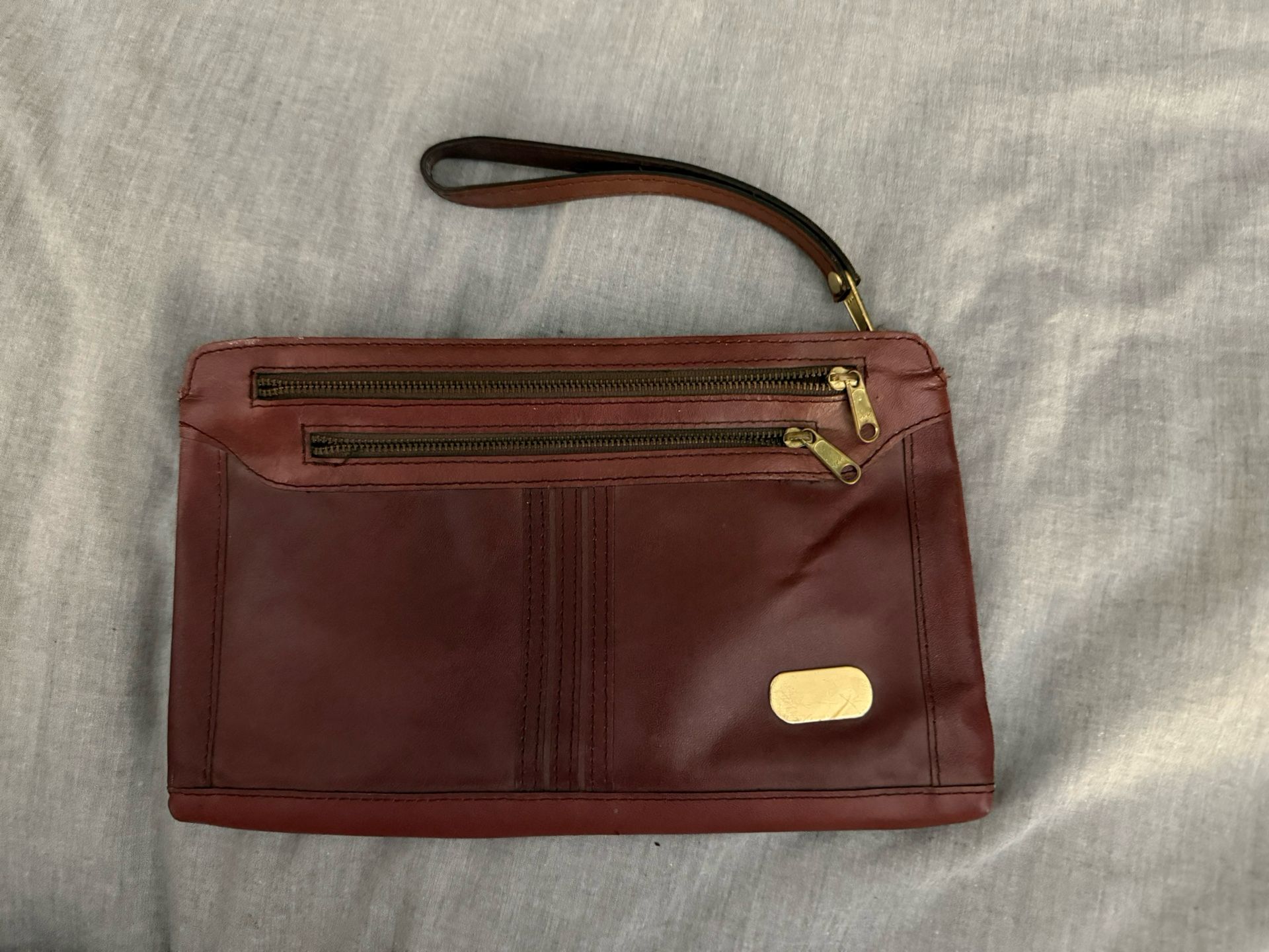 Vintage Pacific Connections Wristlet – Burgundy Red