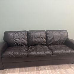 7 Ft Leather Queen Pullout Sofa
