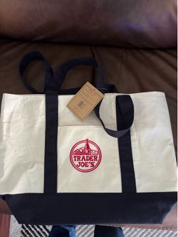 Trader Joes Large Navy Tote Bag