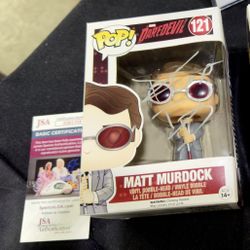 Charlie Cox Signed Matt Murdock 121 Daredevil Netflix Funko POP! JSA #AS61358