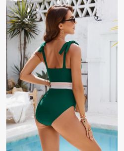 Green One Piece Swimsuit 