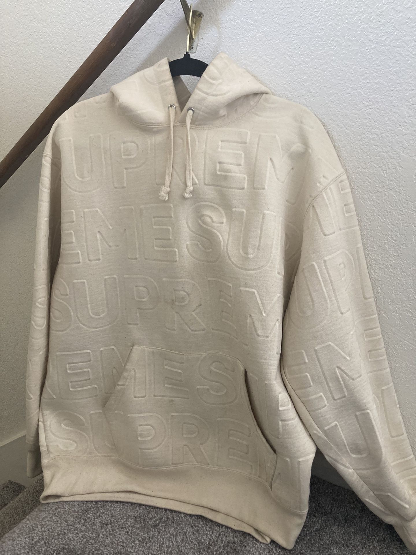 Supreme Embossed Logos Hooded Sweatshirt