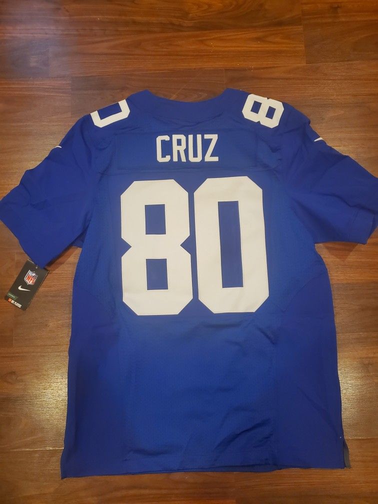 Victor Cruz New York Giants NIKE Elite Authentic Home Jersey Size
