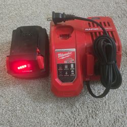 Milwaukee Battery and Charger (Rapid)