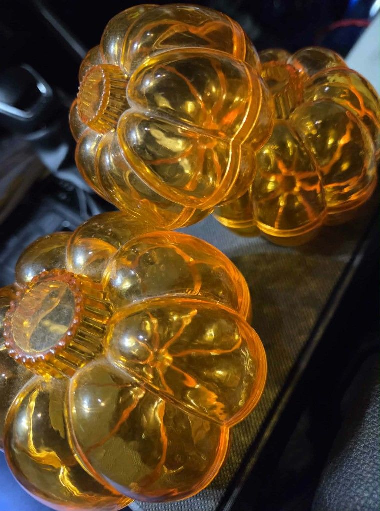 Orange Plastic Candy Holders