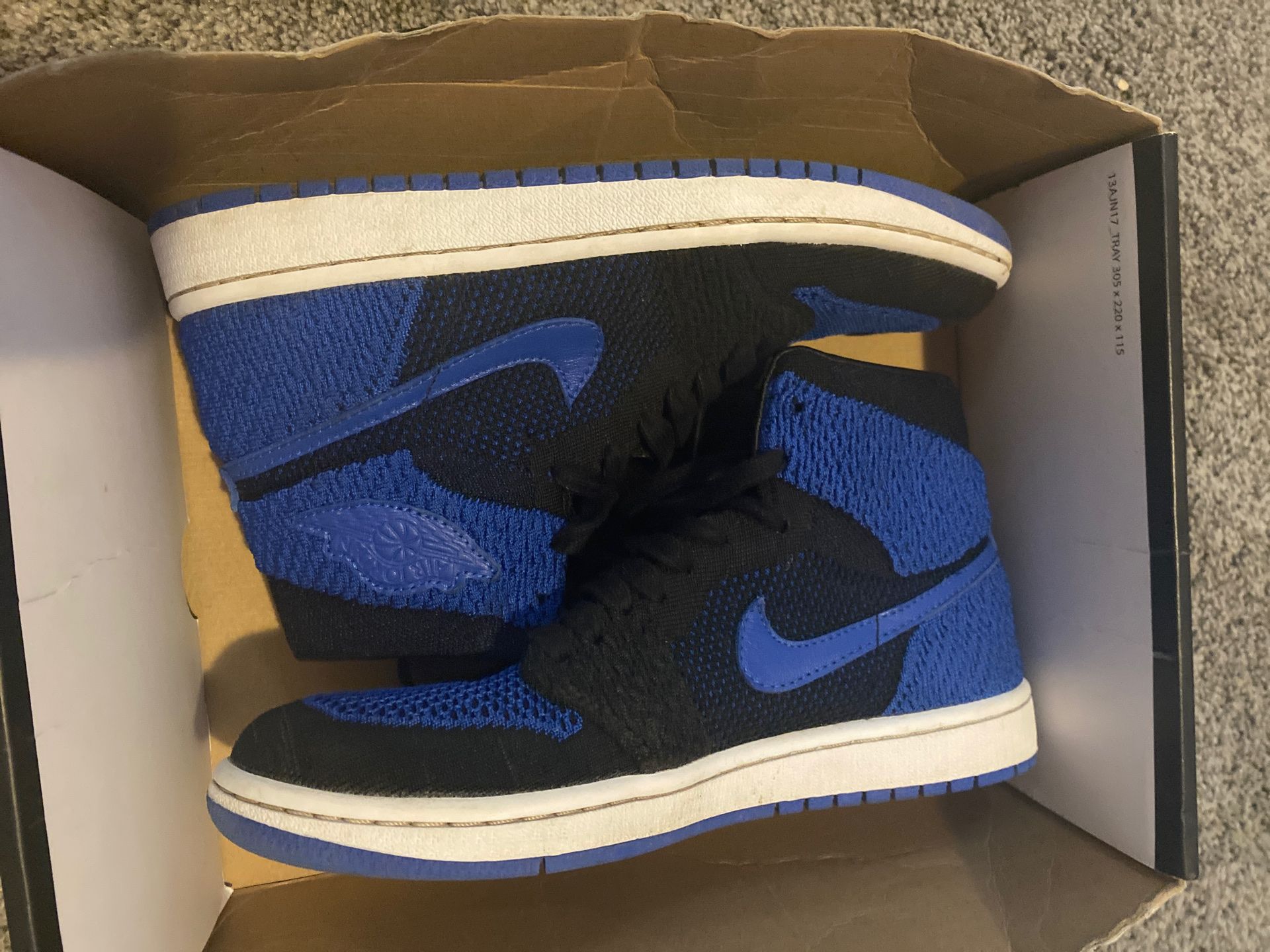 Jordan 1 fly knit blue