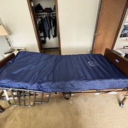 Medical supplies. Electric bed w/ air mattress. Electric Hoyer lift. Reclining wheelchair