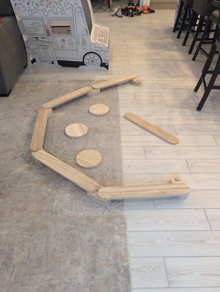 Wood balance beam