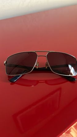 Luxury Gucci Double-Bridge Navigator Sunglasses with Grey Lenses