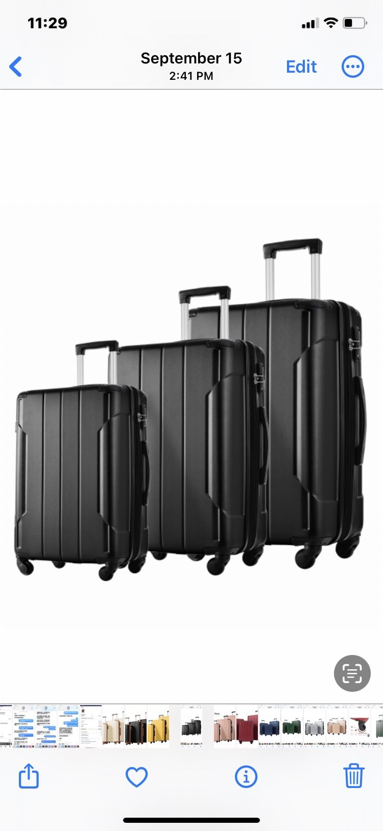 Brand New~ Merax Luggage Set Pieces with TSA Lock Light Weight