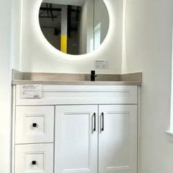 42 inch Vanity Cabinet (With Countertop) Solid Wood