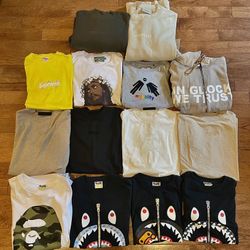 New & Lightly used Bape Supreme Denim tears Essentials