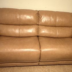 Leather Oversized 2 Seater Recliner