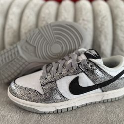 Women’s Nike Dunk Low Golden Gals Silver Brand New Authentic 
