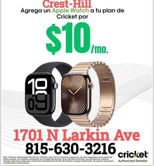 Crest Hill Cricket Plainfield Rd & Larkin Ave Corner Plaza Next To Subway
