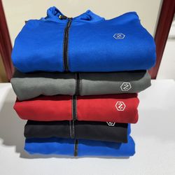 Lot Of 5 Izod Perform X Ratio Men's 1/2 Zip Mock Neck Fleece Sweatshirt Size L