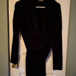 Black Off Shoulder Sweater Dress