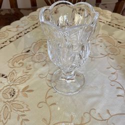 Vintage - Royal Limited Crystal Czech Tulip Shaped Footed Vase 24% Full Lead, $35