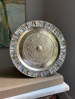 Vintage Handcrafted Mayan Calendar Wall Plate ( D11" ) firm on price