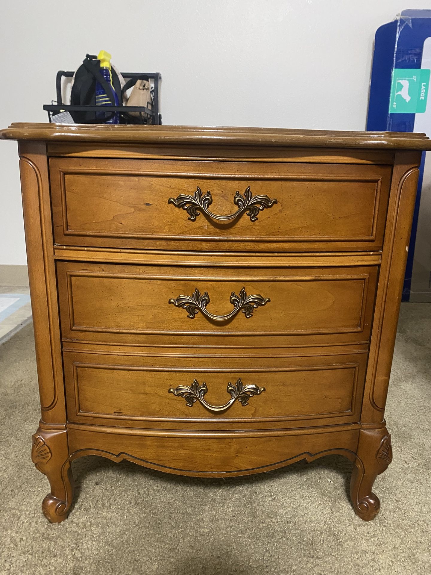 Vintage Dixie 3-Drawer Nightstand 