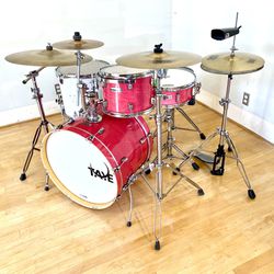 Taye ProX Pink Lacquer Complete Drum Set 22 12 14” OCDP 16” Floor PDP hihat & bass pedal Meinl Zildjian Avedis Cymbals Pdp Throne $700 Cash In Ontario