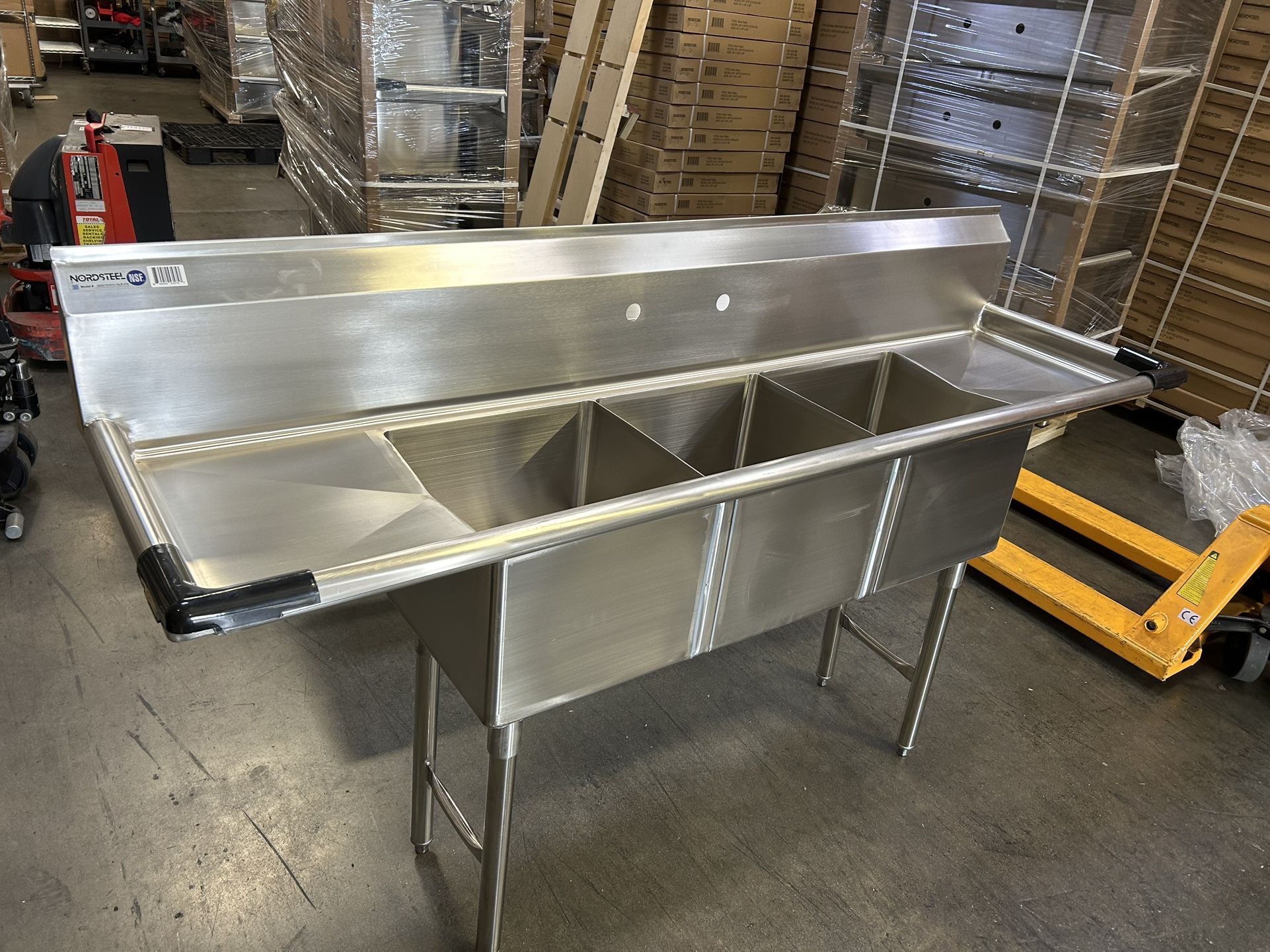New Premium Grade Commercial Stainless Steel Sinks NSF NORDSTEEL