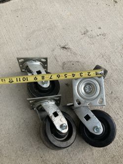 SWIVEL CASTER FOR CASTER DOLLY - 5 INCH BLACK PHENOLIC