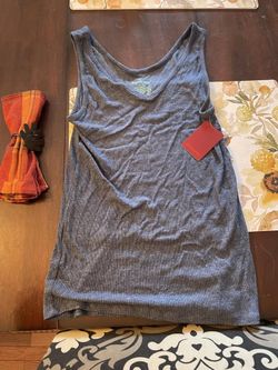 Tommy John Lounge Tank Women's Medium Dress Blues Heather Ribbed Micro Modal New with Tags