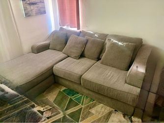 Gray Fabric Sectional Sofa with Chaise