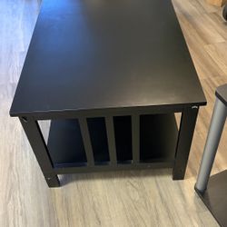 Coffee And End Tables(Black & Black & Grey)