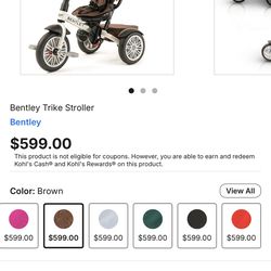 New  Bentley tricycle