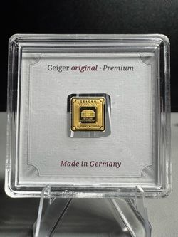 Geiger 1 Gram .9999 Fine Gold Original Premium Bar