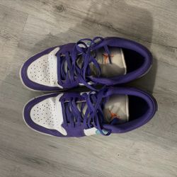 Air Jordan 1 Low Purple White Sneakers