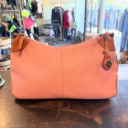Dooney & Burke Pink Pebble Leather Hobo Bag
