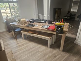 Dining Table With 2 Benches