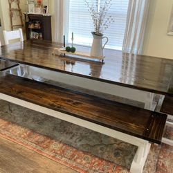 Custom Made Farmhouse Dining Tables.
