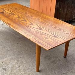 beautiful solid hardwood Mid Century Modern vintage COCKTAIL COFFEE TABLE with long legs And Others 