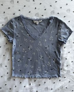 Hippie Rose Blue Floral Crop Top
