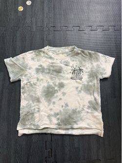 Rylee+Cru toddler tie-dye green short sleeve shirt