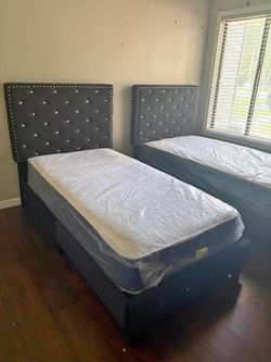 Brand New!! 2 Twin Bed Frames With Mattresses Only $599!! Fast Delivery