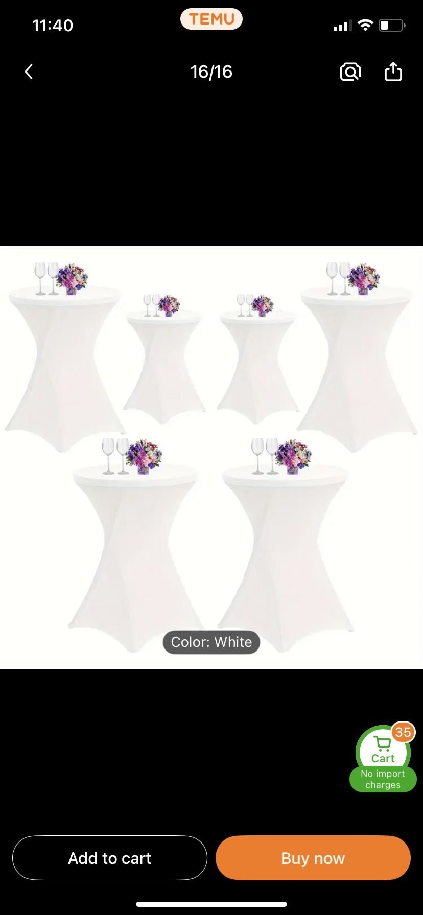 Cocktail table covers