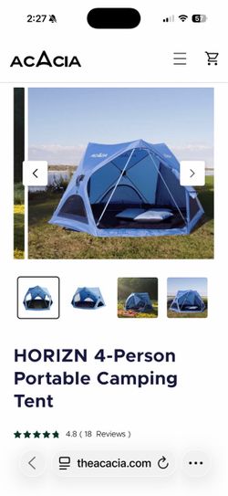 Acacia HORIZN 4-Person Portable Camping Tent