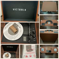 Victrola Journey Bluetooth Suitcase Record Player (Brown)
