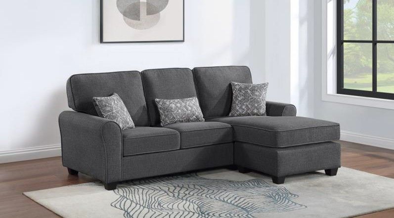 Darl GREY Reversible Sectional Chaise September Special